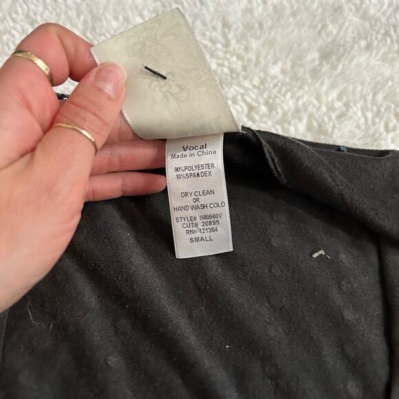 NWT Vocal USA Womens Black Microsuede Duster Vest Boho Hippie Gothic Sz Small - Picture 5 of 6